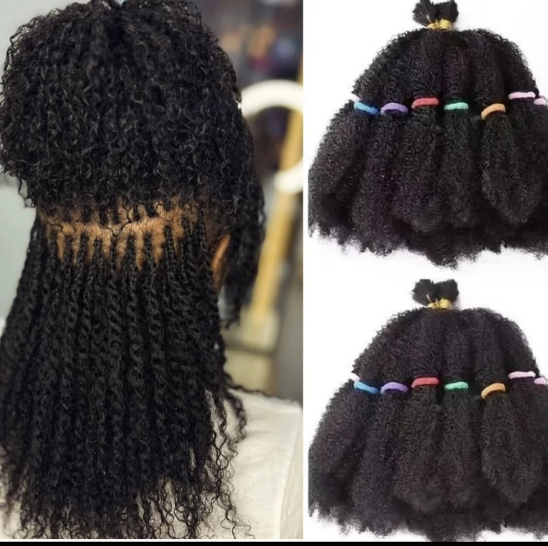 U-part wig synthetic hair